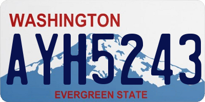 WA license plate AYH5243