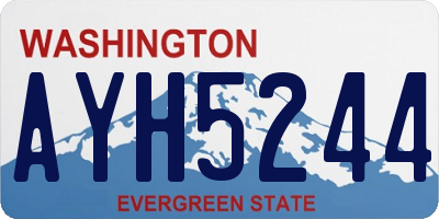 WA license plate AYH5244