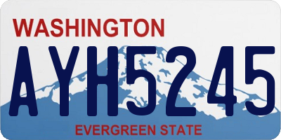 WA license plate AYH5245