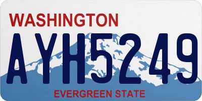 WA license plate AYH5249