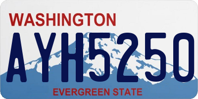 WA license plate AYH5250