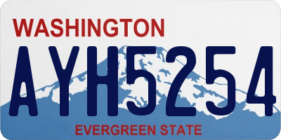 WA license plate AYH5254