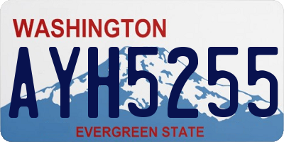 WA license plate AYH5255
