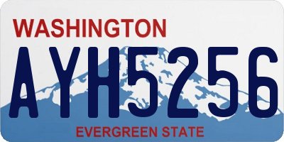 WA license plate AYH5256