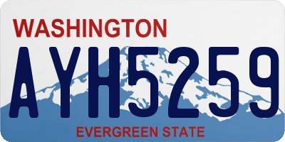 WA license plate AYH5259
