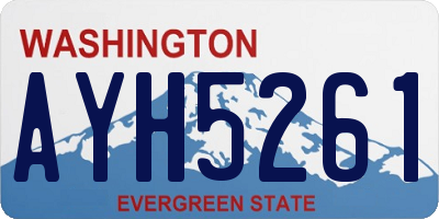 WA license plate AYH5261