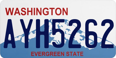 WA license plate AYH5262
