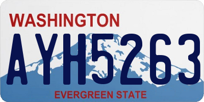 WA license plate AYH5263