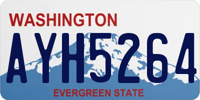 WA license plate AYH5264