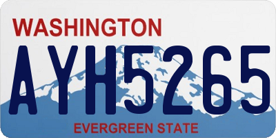 WA license plate AYH5265