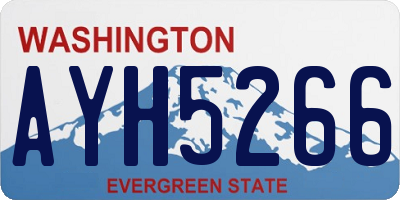 WA license plate AYH5266