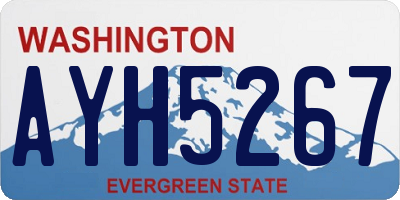 WA license plate AYH5267