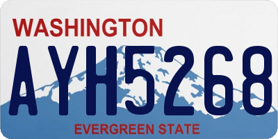 WA license plate AYH5268