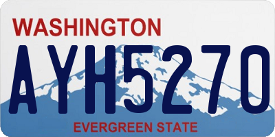 WA license plate AYH5270