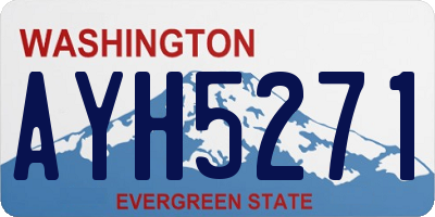 WA license plate AYH5271