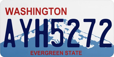 WA license plate AYH5272