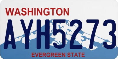 WA license plate AYH5273