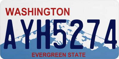 WA license plate AYH5274