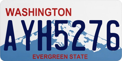 WA license plate AYH5276