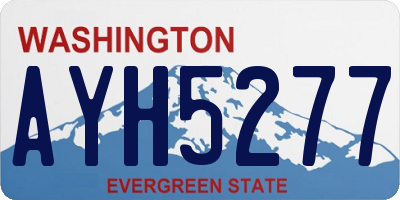 WA license plate AYH5277