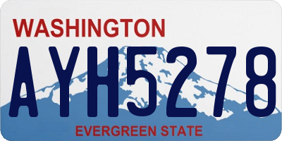 WA license plate AYH5278