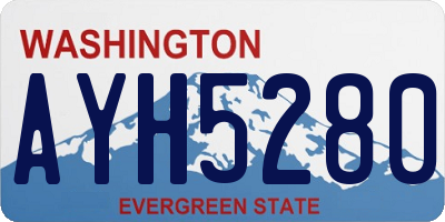 WA license plate AYH5280