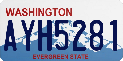 WA license plate AYH5281