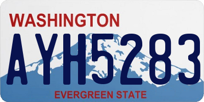 WA license plate AYH5283