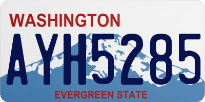 WA license plate AYH5285