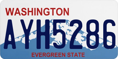 WA license plate AYH5286