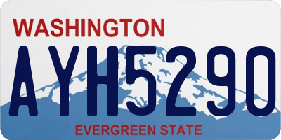 WA license plate AYH5290