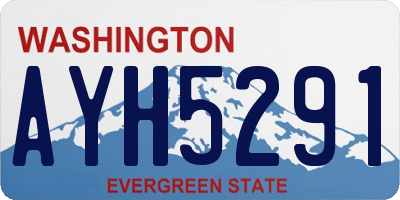 WA license plate AYH5291