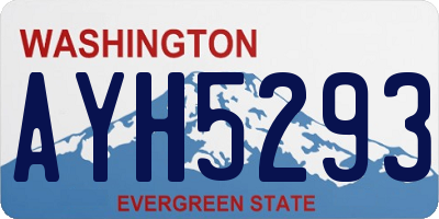 WA license plate AYH5293