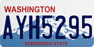 WA license plate AYH5295