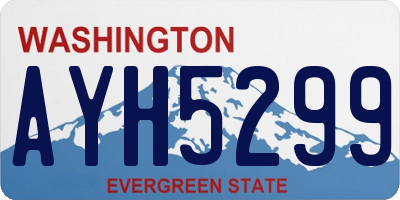 WA license plate AYH5299