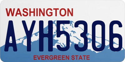 WA license plate AYH5306