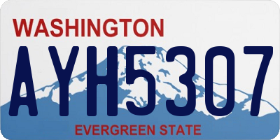 WA license plate AYH5307