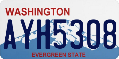 WA license plate AYH5308