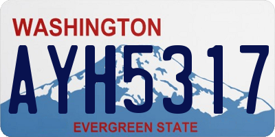 WA license plate AYH5317