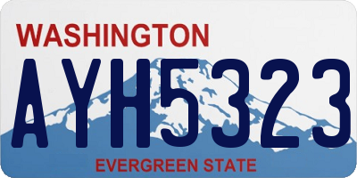 WA license plate AYH5323