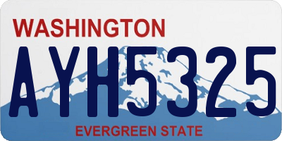 WA license plate AYH5325
