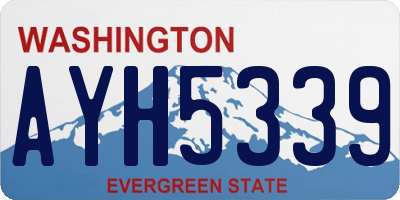 WA license plate AYH5339