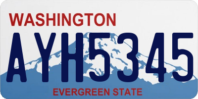 WA license plate AYH5345