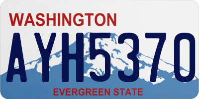 WA license plate AYH5370