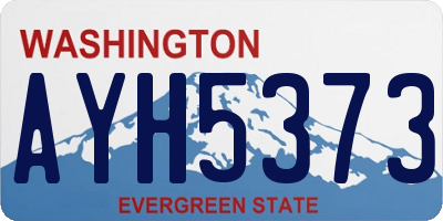 WA license plate AYH5373