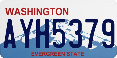 WA license plate AYH5379