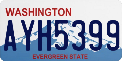 WA license plate AYH5399