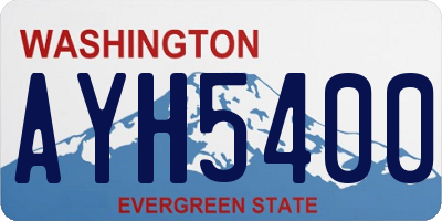 WA license plate AYH5400