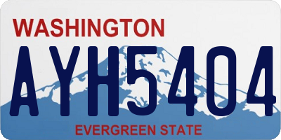 WA license plate AYH5404