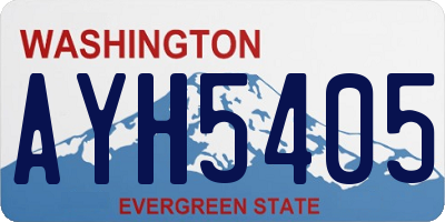 WA license plate AYH5405